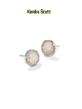 Sand Dollar Silver Stud Earrings